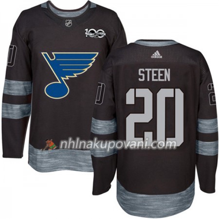St. Louis Blues Dresy Alexander Steen 20 1917-2017 100th Anniversary Adidas Černá Authentic - Pánské